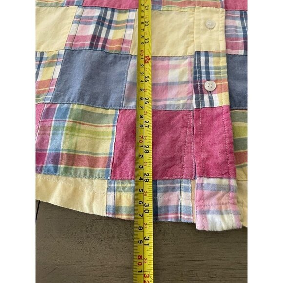 ENGLISH SPORT SHOP CASUAL MENS Handwoven PATCH BUTTON DOWN SHORT SLEEVE Size L - Picture 7 of 8